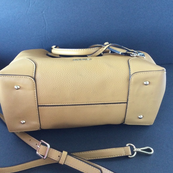 Nine West Faux Leather crossbody satchel shoulder Handbag Vacation Gold Zipper - Picture 15 of 15